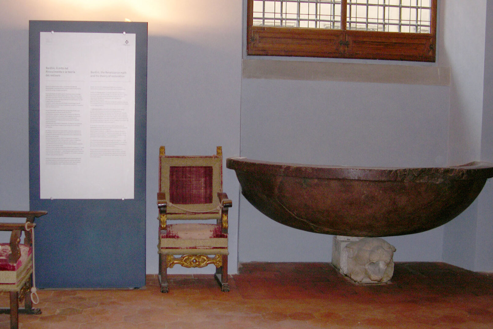 Museo Stefano Bardini Pannello sezione in cristallo